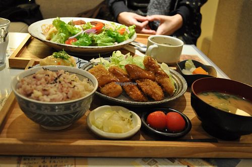 Dinner at Mumokuteki at Mumokuteki Vegan Cafe in Kyoto