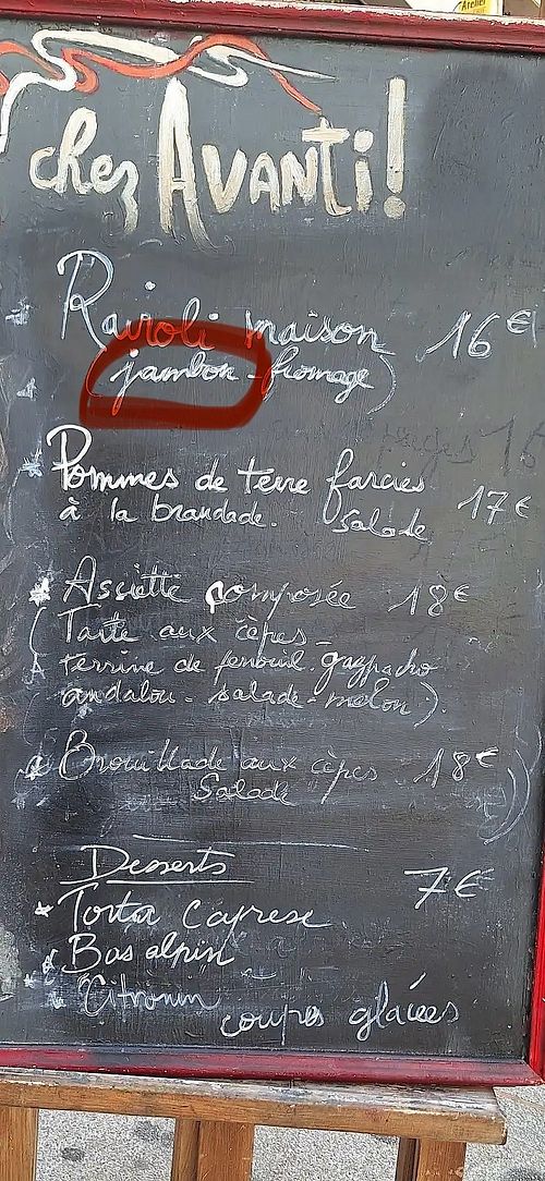 Jambon !!  at Avanti in Forcalquier