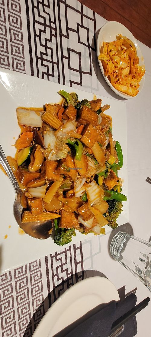 Double Pan Fried Noodles at Mapo Restaurant in Naperville