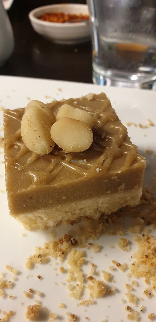 Caramel slice with macadamias at Euro Kitchen in Fitzroy