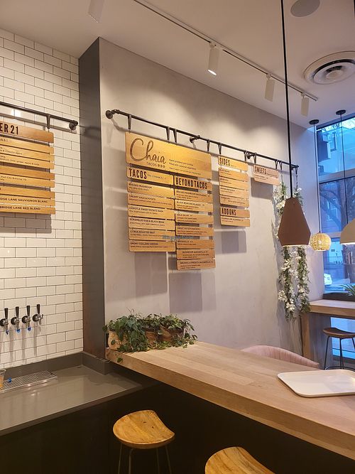 Menu at Chaia - Chinatown in Washington