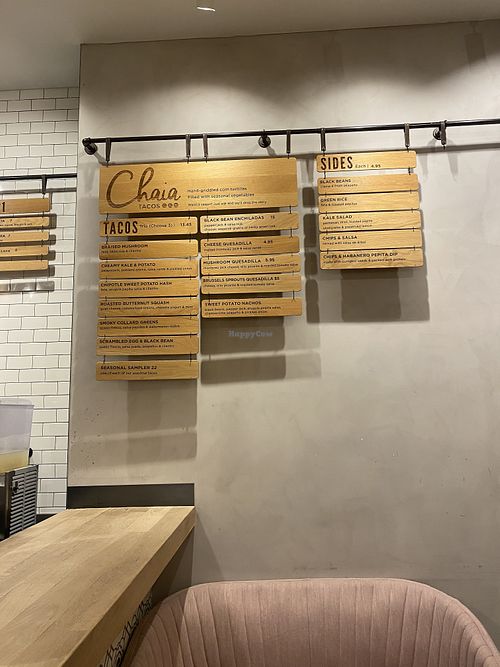 Manual Menu   at Chaia - Chinatown in Washington