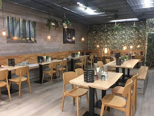 Interior of the ”vegan side” at Classic & Vegan in Helsinki