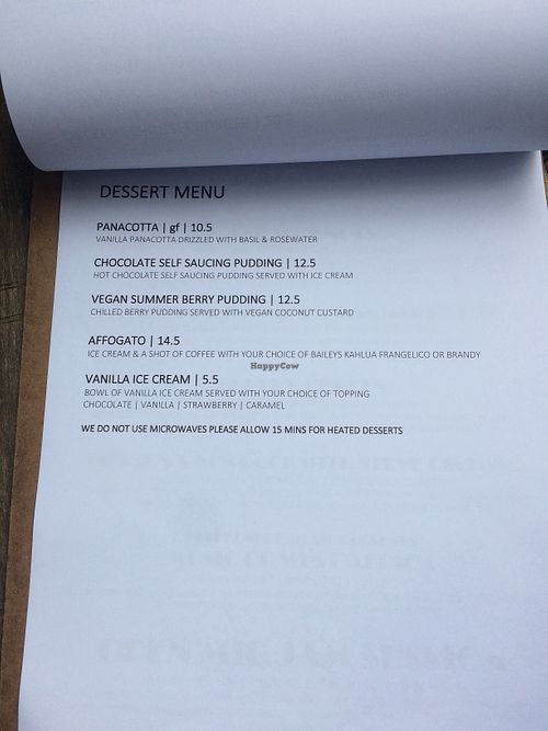 Vegan dessert  at Symphony 36 in Warburton