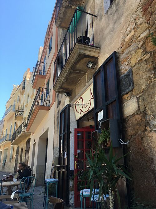 Restaurant is in the city wall.  at CReeA in Tarragona