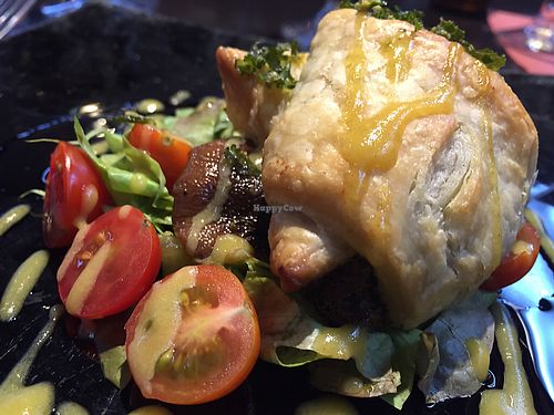 filo pastry with cashew cheese  at B12 in Girona