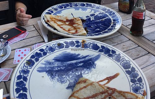Pancakes with Dutch syrup (€7.50 each) at Oudt Leyden in Leiden
