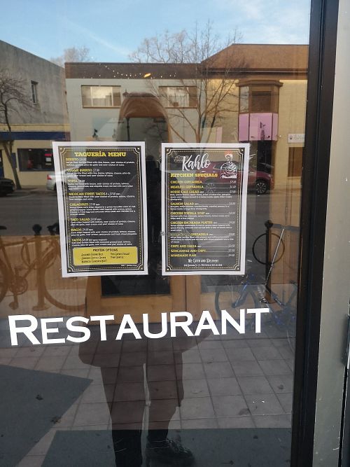 Snapshot of the menu at Little Frida's Taco Shop in Northfield