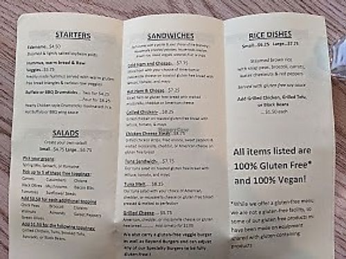 Dedicated Gluten-Free Menu at Eden Vegan Cafe in Scranton
