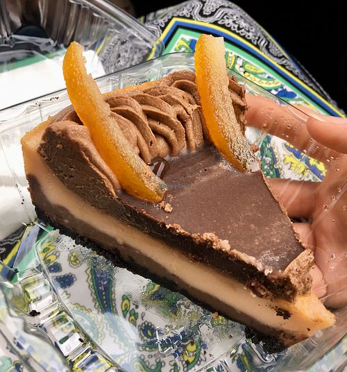 Chocolate Orange Cheesecake at Eden Vegan Cafe in Scranton