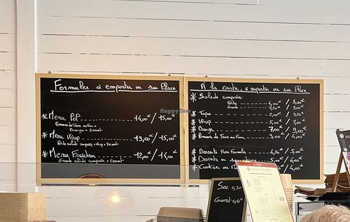 The menu  at Cailloce Gourmet in Auray