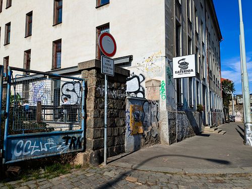 Outside of Eaternia at Eaternia in Prague