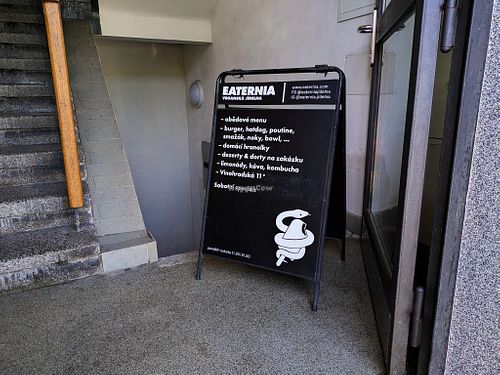 Sign at entrance to Eaternia at Eaternia in Prague