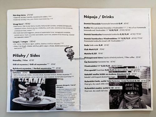 Page of Menu and Zine at Eaternia at Eaternia in Prague