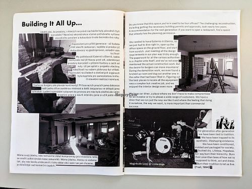 Page of Menu and Zine at Eaternia at Eaternia in Prague