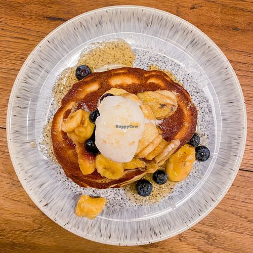 vegan banoffee pancakes at Alabama's All American Eatery in Manchester