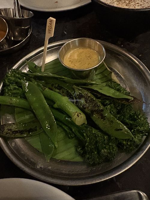 Grilled Greens w/Mustard Sauce  at Dishoom - King's Cross in London