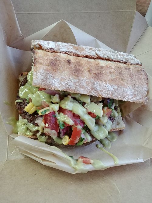 El Guapo burger at The Vegan Butcher in Allentown