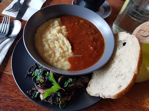 Vegan 'scrambled eggs' at Chalkboard in Gordon