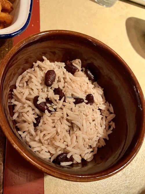 Rice & beans at Turtle Bay in Staines-upon-thames