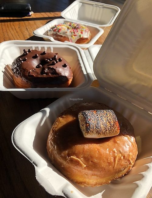 Donuts from doughside @ pierview coffee at Doughside Donuts in Oceanside