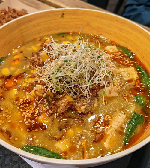 Tokyo masala with cheese at REDWHITE BONELESS RAMEN - Boston in Boston