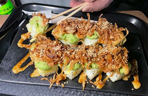 Spicy miso avocado sushi   at REDWHITE BONELESS RAMEN - Boston in Boston