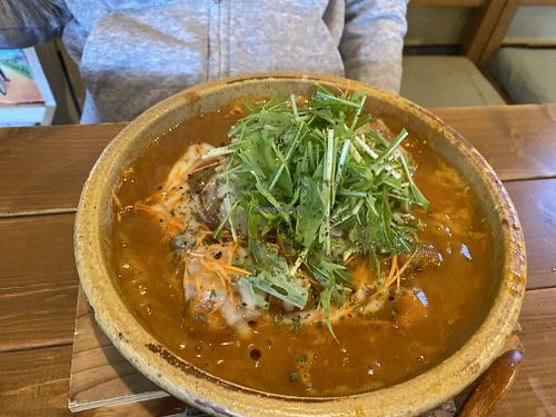 Grilled curry, large portion and extremely delicious if you like heavier food. at Be Happy! Chikyushoku in Nabari