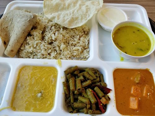 Briyani set at Sahana in Central Singapore