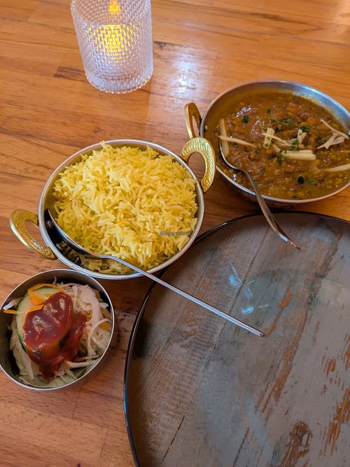 #30: Decent. Not that much flavor. Except sometimes big pieces of ginger. 3/5 at Moghul in Berlin