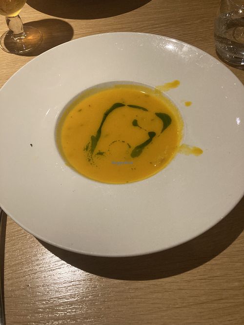Carrot and orange soup (made by chef, not on menu)  at St Bride's in Saundersfoot