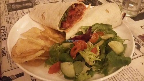 Jackfruit tortilla wrap at Terra Marique in Torquay