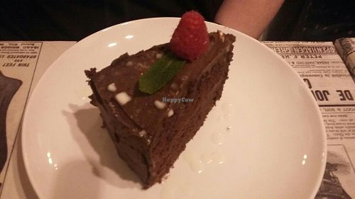 Chocolate cake at Terra Marique in Torquay