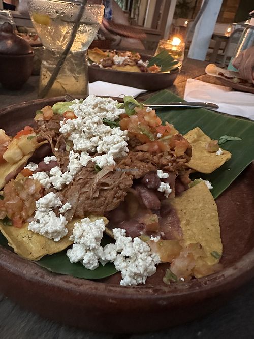 Vegan nachos  at The Mexican in Town in 