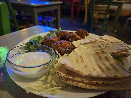 Falafel (it was okay) at Avli Tou Petrou in Athens