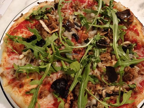 Mushroom & Fennel Omnimince (Classic) with additional Daiya Vegan Mozzarella at SIN - PizzaExpress - Jewel in East Singapore