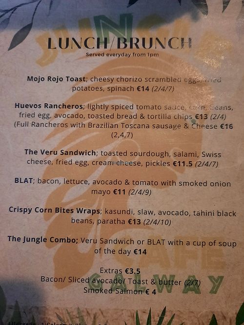  at Jungle Cafe in Galway