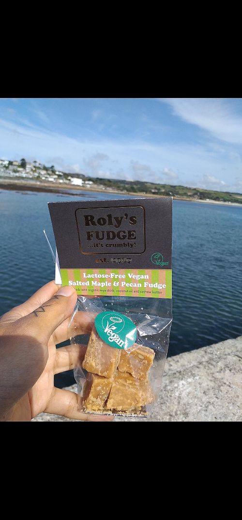Vegan salted maple and pecan fudge. at Roly's Fudge in Bowness-on-windermere