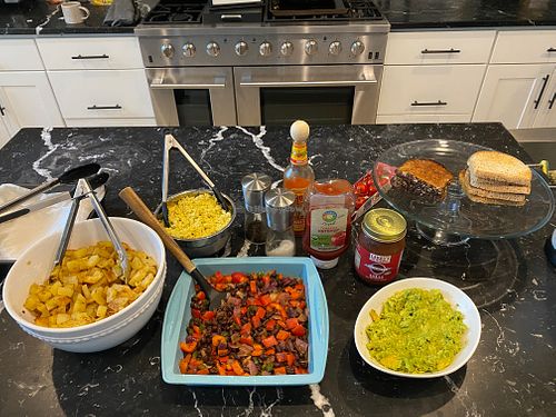 Breakfast taco bar at The Gray Barn in High Falls