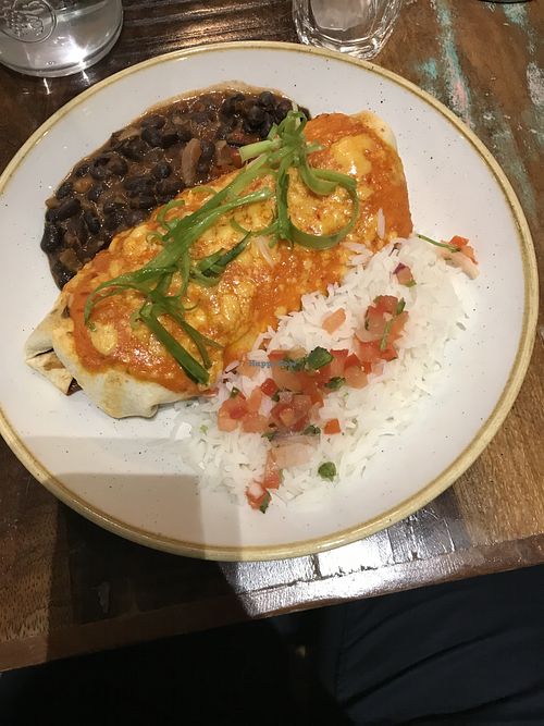 Vegan enchilada. Very very tasty! at Revolución de Cuba in Southampton