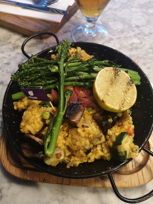 Vegan Paella at Revolución de Cuba in Southampton