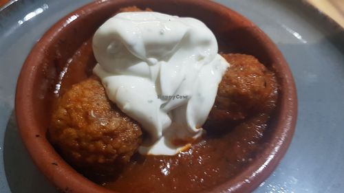 Smoky Spanish meatballs #Veganuary at Sea Change  in South Shields