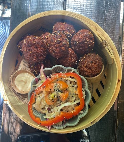 Vegan falafel  at La Sombra in Fuerteventura