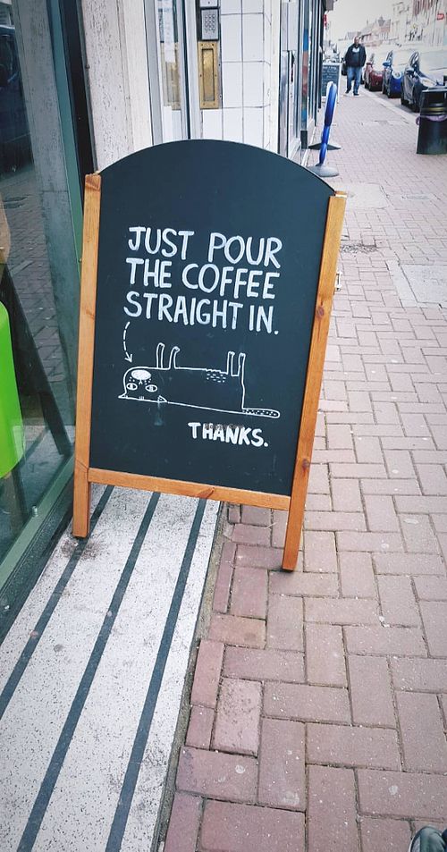 The sign outside at Gather in Dudley