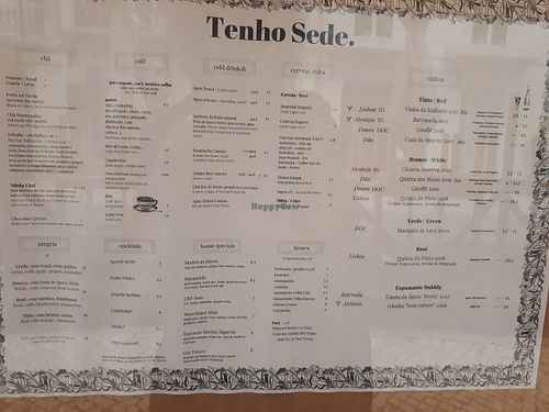 Menu at O Gambuzino in Lisbon