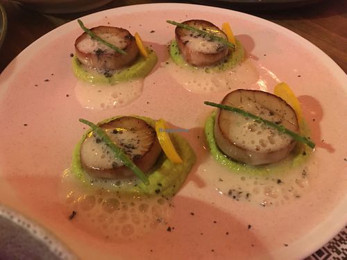 King oyster mushrooms like scallops at O Gambuzino in Lisbon