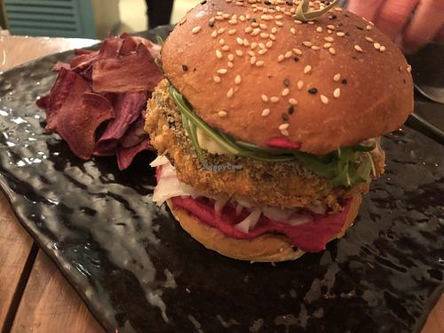Portobello burger 🍔   at O Gambuzino in Lisbon