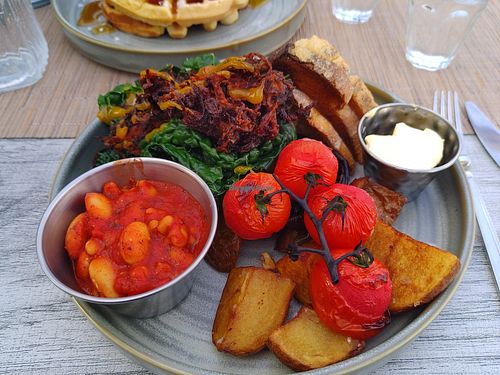 Vegan hash up at Slice of Cornwall in Falmouth