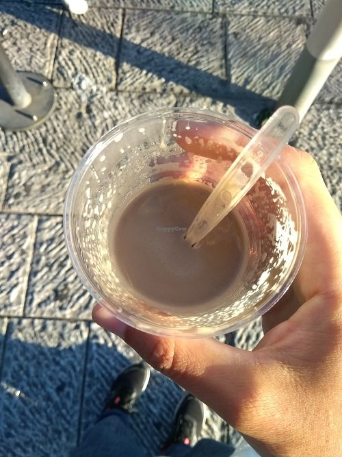 Vegan soy cappuccino to take away (1,50euros) at Cuori di Sfogliatella - Novara in Naples