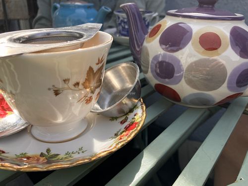 Nice tea pot  at Lion Rock Tea Rooms in Cheddar